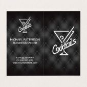 Cocktails Icon | Bar- en restaurantbekleding Visitekaartje (Buitenkant ongevouwen)