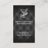 Cocktails Icon | Bar- en restaurantbekleding Visitekaartje (Achterkant)