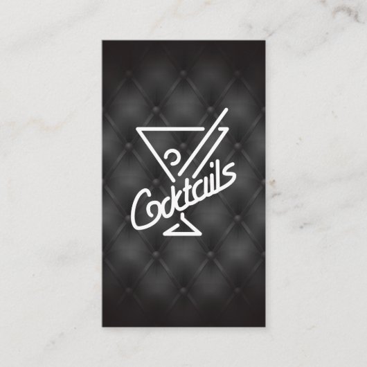 Cocktails Icon | Bar- en restaurantbekleding Visitekaartje (Voorkant)
