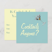 Cocktails Iedereen Mod Custom Invitations Kaart (Voorkant / Achterkant)
