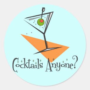 Cocktails iemand? ronde sticker