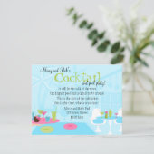 Cocktails in de pool kaart (Staand voorkant)