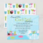 Cocktails in de pool kaart (Voorkant / Achterkant)