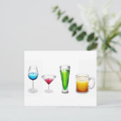 Cocktails in heldere kleuren briefkaart (Staand voorkant)