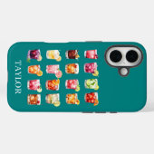 Cocktails in overvloed met monogram Case-Mate iPhone case (Achterkant (horizontaal))