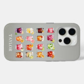 Cocktails in overvloed met monogram Case-Mate iPhone case (Achterkant (horizontaal))