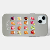 Cocktails in overvloed met monogram Case-Mate iPhone case (Achterkant (horizontaal))