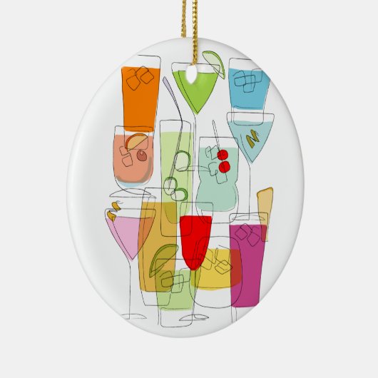 Cocktails Keramisch Ornament (Rechts)