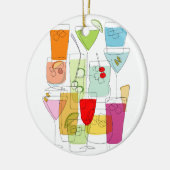 Cocktails Keramisch Ornament (Links)