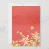 Cocktails Kerstfeest Feestelijke Drink Red Gold Kaart (Achterkant)