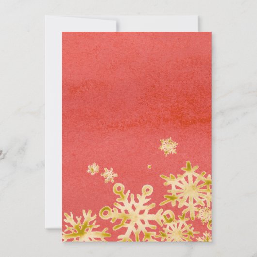 Cocktails Kerstfeest Feestelijke Drink Red Gold Kaart (Achterkant)