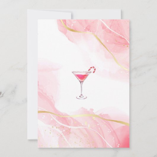 Cocktails Kerstfeest Gingerbread Waterverf Kaart (Achterkant)