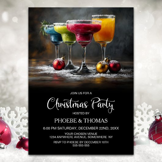 Cocktails Kerstfeest Kaart