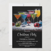 Cocktails Kerstfeest Kaart (Voorkant)