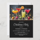 Cocktails Kerstfeest Kaart (Voorkant)