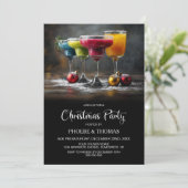 Cocktails Kerstfeest Kaart (Staand voorkant)