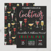 Cocktails kerstfeest kaart (Voorkant / Achterkant)