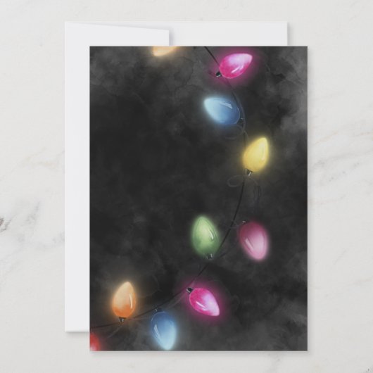 Cocktails Kerstfeest Kleurrijk Licht Modern Kaart (Achterkant)