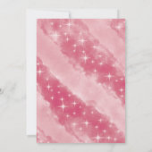 Cocktails Kerstfeest Roze Waterverf Drink Kaart (Achterkant)