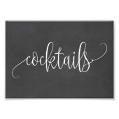 Cocktails kiezen uw formaat - Chalkboard Foto Afdruk (Voorkant)