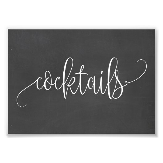 Cocktails kiezen uw formaat - Chalkboard Foto Afdruk (Voorkant)
