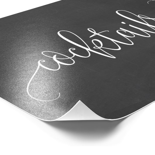 Cocktails kiezen uw formaat - Chalkboard Foto Afdruk (Hoek)