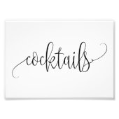 Cocktails kiezen voor een fijne kalligrafie foto afdruk (Voorkant)