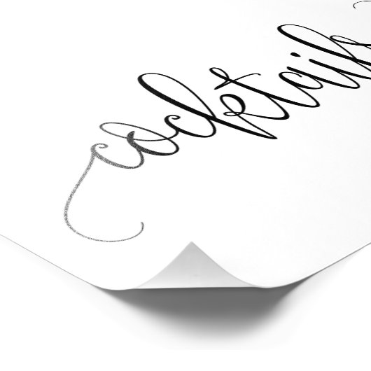 Cocktails kiezen voor een fijne kalligrafie foto afdruk (Hoek)