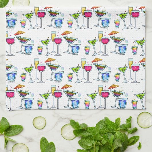 COCKTAILS. KITCHEN - BAR - BATH TOWEL THEEDOEK (Gevouwen)