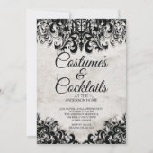cocktails & kostuums Halloween Party Kaart (Voorkant)