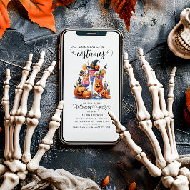 Cocktails & Kostuums Halloween Party Kaart