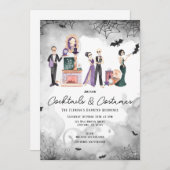 Cocktails & Kostuums Halloween Uitnodiging (Voorkant / Achterkant)