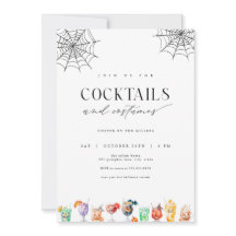 Cocktails & Kostuums Halloween Uitnodiging