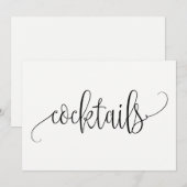 Cocktails - Lovely Calligraphy Kaart (Voorkant / Achterkant)