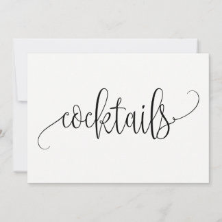 Cocktails - Lovely Calligraphy Kaart