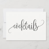 Cocktails - Lovely Calligraphy Kaart (Voorkant)