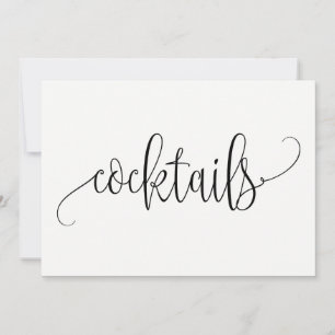 Cocktails - Lovely Calligraphy Kaart