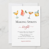 Cocktails maken geesten helder kerstfeest kaart (Voorkant)