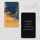 Cocktails Martini Drank Logo Visitekaartje (Voorkant / Achterkant)