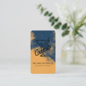 Cocktails Martini Drank Logo Visitekaartje (Staand voorkant)