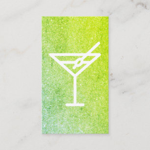 Cocktails Martini Glamour Groen Glitters Visitekaartje
