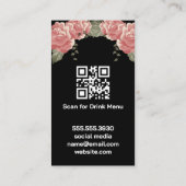 Cocktails Martini Grey Logo | Marmer en Rozen Visitekaartje (Achterkant)