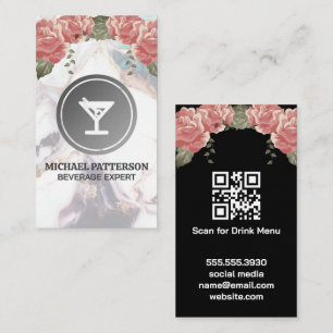 Cocktails Martini Grey Logo   Marmer en Rozen Visitekaartje