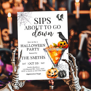 Cocktails Martini Halloween Party Kaart