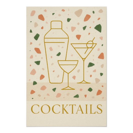 Cocktails - Mediterrane Villa. Perfect Poster (Voorkant)