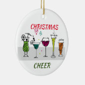 COCKTAILS/MERRY CHRISTMAS AAN ANDERE ZIJDEN VAN CE KERAMISCH ORNAMENT (Rechts)