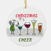 COCKTAILS/MERRY CHRISTMAS AAN ANDERE ZIJDEN VAN CE KERAMISCH ORNAMENT (Voorkant)