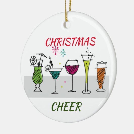 COCKTAILS/MERRY CHRISTMAS AAN ANDERE ZIJDEN VAN CE KERAMISCH ORNAMENT (Links)