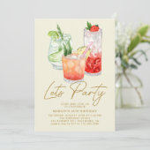 cocktails | Modern Eenvoudig Elke Leeftijd Volwass Kaart (Staand voorkant)