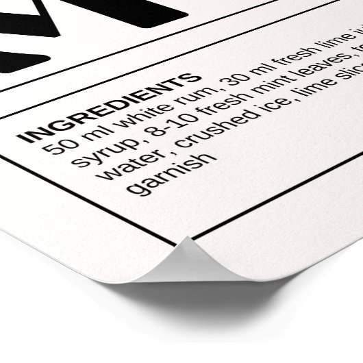  cocktails: Mojito Poster (Hoek)